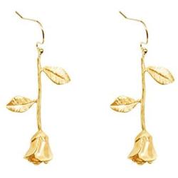 Romantic Rose Flower Dangle Hook Earrings for Women and Girl