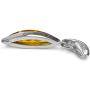 Ian and Valeri Co. Amber Sterling Silver Marquise-Shaped Pendant