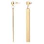 Uni-J 2PCS Drop Dangle Earrings - Geometric Jewelry - Geometric Dangle Pendant Earrings - Vertical Bar Pendant Piercing Earrings