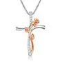 Rose Gold Cross Pendant Necklace for Women Girls - 3D Rose Flower Necklaces Jewelry for Mom Girlfriend Wife Sisters for Her Birthday Christmas Mothers Day Gifts Rose Gold Cross Pendant Necklace for Women Girls - 3D Rose Flower Necklaces Jewelry for Mom Girlfriend Wife Sisters for Her Birthday Christmas Mothers Day Gifts