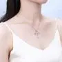 Besilver Triple Heart Necklace for Women Girls Antler/Butterfly/Crystal Iced Out Love Heart Jewelry Gifts for Christmas Day/Valentine Day/Birthday