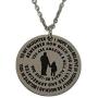 Daughter Necklace From Dad - Silver Color Laser Engraved Personalized Pendant Charm From Father