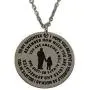 Daughter Necklace From Dad - Silver Color Laser Engraved Personalized Pendant Charm From Father Daughter Necklace From Dad - Silver Color Laser Engraved Personalized Pendant Charm From Father