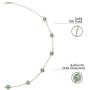 10k Yellow Gold Natural Jade Station Chain Necklace, 18''