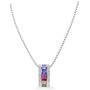 Multicolor AAA CZ Necklace & Earrings Jewelry Set Trendy Cubic Zirconia Omega Clip Earring Cable Chain