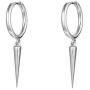 Minimalist Spike Dangle Drop Hoop Earrings for Women Girls Men Sterling Silver Charms Hoops Cuff Cartilage Stud Tragus Helix Wrap Geometric Hypoallergenic Fashion Personalized Punk