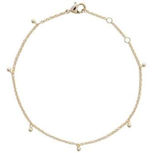HONEYCAT Tiny Ball Charms Droplet Bracelet in Gold, Rose Gold, or Silver | Minimalist, Delicate Jewelry