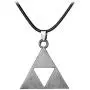 Antique Gold Plated Metal Leather Chain Zelda Pendant Necklace Antique Gold Plated Metal Leather Chain Zelda Pendant Necklace