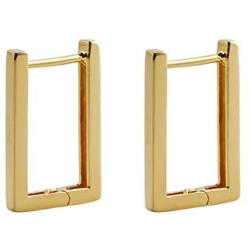 Geometry Hollowed Rectangular drop earrings for women Titanium steel door dangle earrings simple jewelry gift