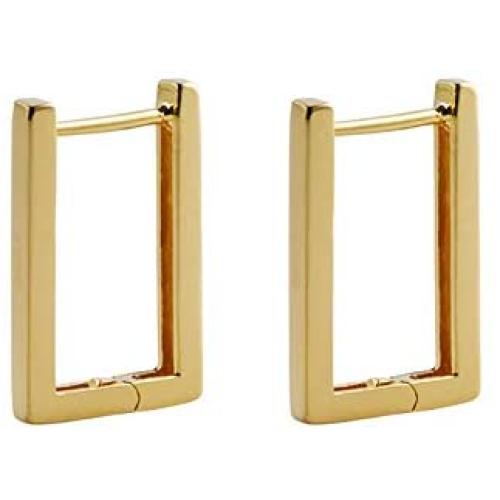 Geometry Hollowed Rectangular drop earrings for women Titanium steel door dangle earrings simple jewelry gift