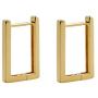 Geometry Hollowed Rectangular drop earrings for women Titanium steel door dangle earrings simple jewelry gift