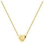 Tiny Gold Initial Necklaces - 14K Gold Filled Letter Heart Necklace, Gift for Women Girls