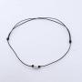 Single Pearl Choker Necklace can be Adjustable Leather Cord One Bead Jewelry for Women Handmade