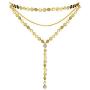 cyntan Layered Coin Choker Necklace for Women Gold Tone