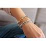 Tally Puppy Breathe Bracelet Engraved Mantra Bangle Cuff Bracelet Inspirational Bracelets for Women, Best Friend, Silver Color or Rose Gold, Gift For Teen, Girls