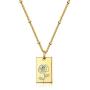KissYan Birth Month Flower Necklace Personalized, 18K Gold Plated Dainty Custom Name Coin Pendant Necklace Birthday Jewelry Gift for Mom Her Women