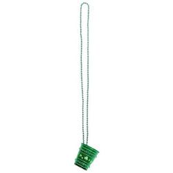 Amscan Plastic Bling Necklace Shot Glass, 0.8333333333333334, Green