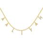 YSAHan Personalized Name Necklace Custom Initial Charm Pendant Nameplate Necklaces 18K Gold Plated Gift for Women Girls