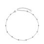 Sterling Silver Jewelry Choker Necklace Pendant Disc Chain Statement Necklace For Women Girls 13+3 inches
