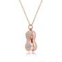 Personality Pearl Rhinestone Peanut Pendant Necklace For Women Girls Valentines Day Gifts