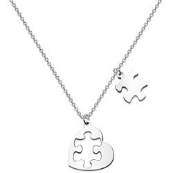BAUNA Jigsaw Puzzle Piece Autism Awareness Necklace Autism Teacher Gift Mother Autism Gift Autistic Pride Jewelry