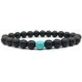 MJartoria Distance Relationship Bracelet Stretch Stone Beads Hers and His Couple Bracelet Energy Healing Stone Crystals Stretch Bracelet for Women Men