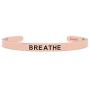 MADIBELLA Rose Gold Breathe Bracelet for Women - Adjustable Cuff Stainless Steel Bracelet - Meditate, Inspire, and Motivational Bangle - Fits Kids, Teenage Girls, and Adults