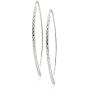 Amazon Collection Womens Diamond Cut Arched Stick Threader Earrings