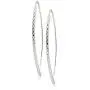 Amazon Collection Womens Diamond Cut Arched Stick Threader Earrings