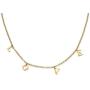 MyNameNecklace Personalized Dangle Name Choker Custom Initial Alphabet Pendant Necklace with Hanging Sterling Silver 925 & Gold Plating - Jewelry Gift for Her