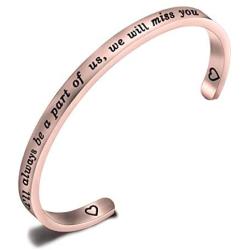 Zuo Bao Coworker Leaving Gift Going Away Keychain Youll Always Be A Part of Us We Will Miss You Gift for Friend Retirement Jewelry