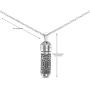 Mezuzah Necklace 925 Sterling Silver Hamsa Hand Amulet for Men and Women With a Turquoise Gemstone
