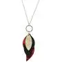 Yuhuan Womens Faux Leather Leaf Necklace Dangle Earrings Red Plaid Multi Layers Jewelry Set Yuhuan Womens Faux Leather Leaf Necklace Dangle Earrings Red Plaid Multi Layers Jewelry Set