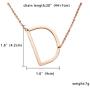 RINHOO Friendship Crystal Arrow Necklace Gold Stainless Steel Initial Heart Charm Pendant Chain Necklace with Message Card