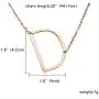 RINHOO Friendship Crystal Arrow Necklace Gold Stainless Steel Initial Heart Charm Pendant Chain Necklace with Message Card