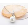 Pearl Necklace Freshwater Cultured White Pearl Pendant Necklace with Silver Chain Unique Style Pearl Jewelry Gifts for Women Girls Wife 9-10mm/12-13mm