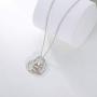 PROESS Mom and Baby Elephant Necklace Lucky Daughter Pendant Necklace for Girls Sterling Silver I Love You Heart Jewelry for Women Granddaughter
