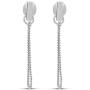 Highstreet .925 Sterling Silver dangling drop chain earrings for women | elegant design | hypoallergenic | light and easy on the ear for all day use