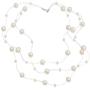 Shades of Grey Blue White Pink Multi Strand Fishing Line Freshwater Cultured Pearl Illusion Necklace For Women Wedding Bridesmaid Formal Party