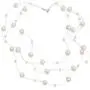 Shades of Grey Blue White Pink Multi Strand Fishing Line Freshwater Cultured Pearl Illusion Necklace For Women Wedding Bridesmaid Formal Party