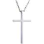 MiniJewelry Silver Cross Necklace Rose Gold Cross Necklace Gold Cross Necklace for Women Stainless Steel Cross Necklace, 18 Inch