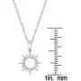 Diamond Charm Pendant Necklace by SERAFINA ❤️ Little Treasures | 925 Sterling Silver Name Necklace with Natural Diamonds | 16'' to 18'' Adjustable Necklace for Her