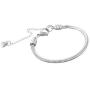 Chili Jewelry Women Girls Moments Snake Chain Charms Bracelet 3mm Stainless Steel Chain Bracelet fits Charm Beads, 5-12 Inch