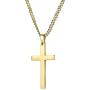 14K Gold Cuban link Chain Cross Flat Pendant Necklace Solid Clasp for Men, Teen Boys. PLated Thin for Charms Miami Cuban Link Diamond Cut Fashion jewelry