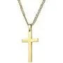 14K Gold Cuban link Chain Cross Flat Pendant Necklace Solid Clasp for Men, Teen Boys. PLated Thin for Charms Miami Cuban Link Diamond Cut Fashion jewelry