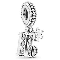 MiniJewelry Birthday Number 21st 30th 16th 18th 50th 60th Celebration Letter Charm for Bracelets Gift for Friends Wife Women Daughter Sister
