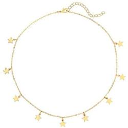 CHAFIN Star Necklace for Women Girls Star Choker Necklace Adjustable (Gold)