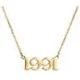 JIAHATE Year Necklace for Womens Girl,Initial Birth Year Number Necklace Men Boy Birthstone Birthday Charm Friendship Old English Font Stainless Steel Pendant Necklace Chain Jewelry