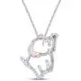 1/20 CTTW Round Cut Natural Diamond Accent Two Tone Elephant Pendant Necklace In 14K Gold Over Sterling Silver 1/20 CTTW Round Cut Natural Diamond Accent Two Tone Elephant Pendant Necklace In 14K Gold Over Sterling Silver