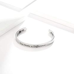 Nother Inspirational Cuff Bracelets for Women - Personalized Engraved Mantra Cuff Bangle - Inspirational Gifts for Women Girls Motivational Birthday Friendship Encouragement Present